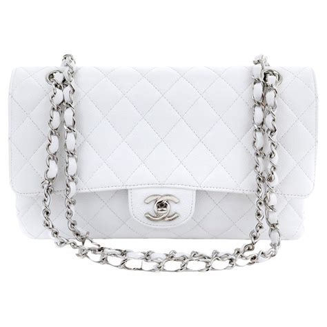 classic chanel white bag|Chanel classic flap bag medium.